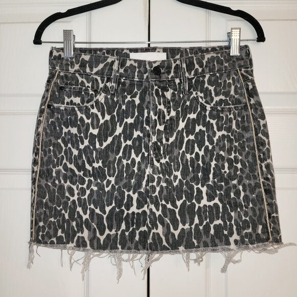 MOTHER Black and White Animal Print Skirt - Picture 6 of 14